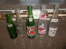 lot of 5 vintage soda bottle teem 7 up winter's etc picture