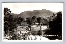 Mt Mansfield VT-Vermont RPPC, Lamoille River, Antique, Vintage Souvenir Postcard picture