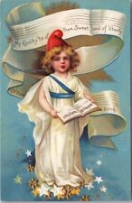 c1910s Artist-Signed CLAPSADDLE / 4th of July Postcard 