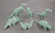 Marx Complete Set Medium Dinosaurs 1970s Plastic Vintage Prehistoric Lot of 6 picture