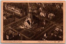VINTAGE POSTCARD AERIAL VIEW OF CHRIST CHURCH AT MANNHEIM GERMANY c. 1920s picture