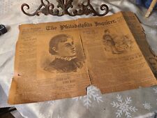 Original Front Page 1893 Lizzie Borden Acquittal Article Philadelphia Enquirer picture