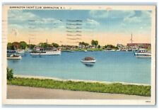 1942 View Of Barrington Yacht Club Barrington Rhode Island RI Vintage Postcard picture