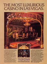 Tropicana Defunct Casino Baccarat Table Luxury 1981 Vintage Magazine Print Ad picture