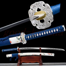 103cm Handmade Swords Japanese Samurai Sword Carbon Steel Katana Plum Sheath picture