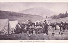 Mess on the Round Up Gunnison County Colorado Cowboys c1910 Postcard picture