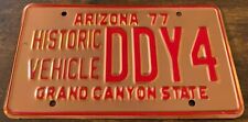 Vintage 1977 Arizona Historic Vehicle License Plate DDY4 Antique COPPER picture