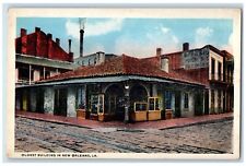 c1930's Oldest Building Scene Street New Orleans Louisiana LA Antique Postcard picture