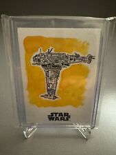 2017 Topps Star Wars Journey to The Last Jedi Sketch Card Chris Schweizer 1/1 picture
