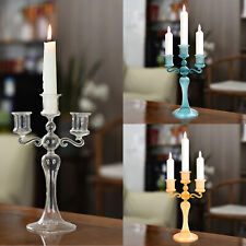 Creative French Glass Candle Holder Transparent Candelabra Candle Holder picture