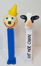 PEZ Fast Food Duo Chick-Fil-A Cow Blue Stem Jack In The Box Vintage picture