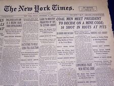 1933 SEPTEMBER 15 NEW YORK TIMES - COAL MEN MEET PRESIDENT - NT 4158 picture