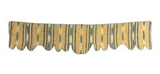 Beautiful Early 19th Century Linen Ikat Woven Valance 1752 picture
