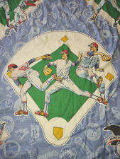 86x72 Vintage MLB Blanket 1991 American Major League Baseball 90s picture
