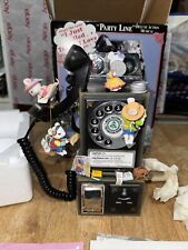 Vintage Enesco Party Line Pay Phone Deluxe Action Music Box Moving Mice 1990s picture