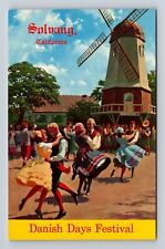 Solvang CA-California, Dancing at Danish Days, Antique Vintage Souvenir Postcard picture