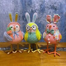 Target Spritz Spring Fabric Birds Easter Bunny Lot CARROT SKYLER & PATCHES New picture