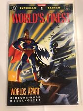 World's Finest #1 Worlds Apart Superman Batman Dc Comic 1st Print 1990 unread NM picture