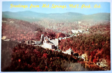 Greetings From Hot Springs National Park Arkansas AR Aerial View VTG Postcard picture