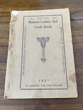 1921 Antique Baptist Ladies Aid Cook Book Glenrock Wyoming 56 Pages picture
