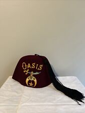 Vintage Lou Walt New York OASIS Shriner Freemason Fez Masonic Hat with Tassel picture