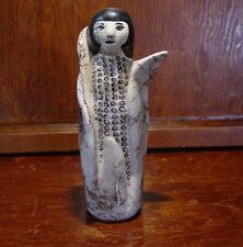 Signed Tom Vail Navajo Horse Hair Pottery Native American Woman Figurine 9 1/4