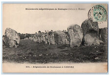 c1910 Alignments Kerlescan to Carnac Megalithic Monument of Brittany Postcard picture