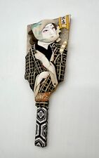 Vintage Traditional Japanese Hagoita Geisha Paddle Decoration from Japan 7.5” picture
