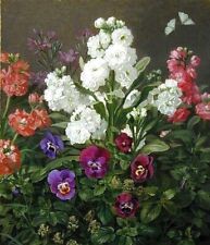 Art Oil painting Otto-Didrik-Ottesen-Still-life-of-Phlox-and-Pansies art picture