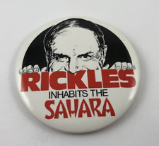 Vintage 1970's RICKLES INHABITS THE SAHARA Las Vegas, NV Vintage Button Pinback picture