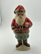 Vaillancourt Folk Art Santa - 1989 #172 All Nights Reserved With Striped Mittens picture