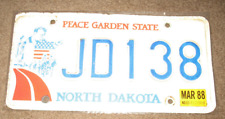 Vintage 1988 North Dakota license plate picture