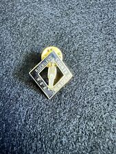 Vintage WBA Rockland County New York Diamond Shaped Black & Gold Colored Pin picture