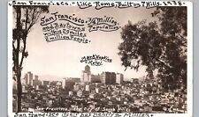CRAZY-TEXT-GUY san francisco ca real photo postcard rppc ~unusual/rare city view picture