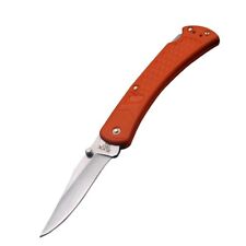 Buck 110 Slim Select 420HC Orange Handle Lockback Folding Pocket Knife picture