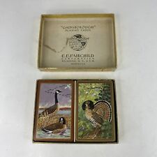 Vintage Gainsborough Eefairchild Playing Cards Double Deck with Case picture