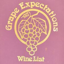 Vintage 1970s Grape Expectations Bar Restaurant Wine List Menu picture
