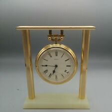 Vintage SEIKO Quartz Brass Table Clock Japan Great Condition Untested picture