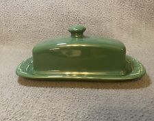 Longaberger Ivy Green Covered Butter Dish with Knob New In Box picture