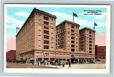 Portland OR-Oregon, Multnomah Hotel Vintage Souvenir Postcard picture