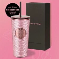 Starbucks Blackpink mug Straw cup Stainless steel cup diamond cup 16oz Tumbler picture