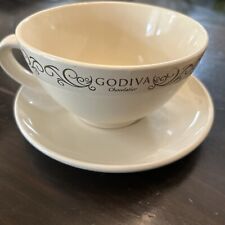 California Pantry Godiva Chocolatier Coffee  Mug Cup & Saucer Off White C00077 picture