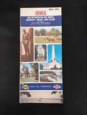 Vintage '69-'70 Sunoco Iowa State Travel Road Map (LL) picture