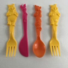 Disney Winnie The Pooh Child Cutlery Utensil Set Tigger Piglet Spoon Vintage picture