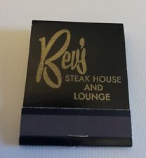 1960’s Bev’s Steak House  Restaurant Matchbook Full Unstruck.  Eugene OR picture