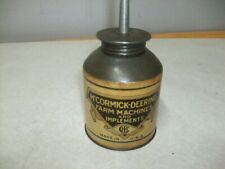 Vintage McCormick Deering IHC Oil Can-Farmers Supply-Edinburg, Indiana-Nice picture
