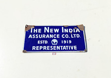 1919 Vintage The New India Assurance Co.Advertising Enamel Sign Board Old EB335 picture