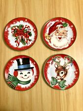 Mr. Christmas Vintage 90th Anniversary Plates Set of 4 picture