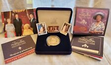 1900 2000 Queen Mother Elizabeth II Solid Silver Coin Old Medal The Crown Stamps picture
