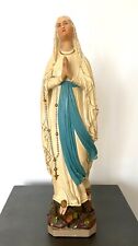 Old Holy Statue Madonna By Lourdes Mary Mother of God Height: 21 5/16in picture